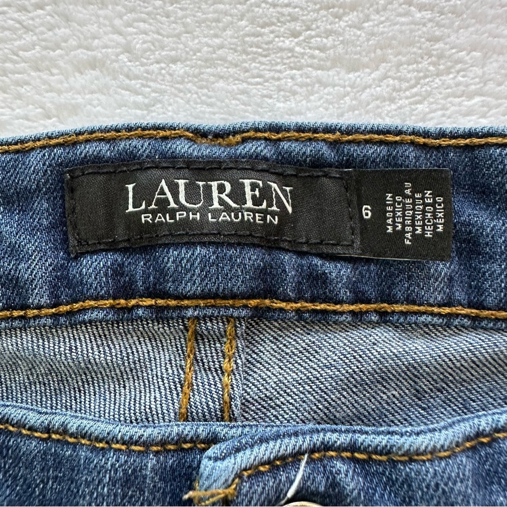 Lauren Ralph Lauren Straight Leg Jeans Size‎ 6 Medium Wash Hemmed Denim - Picture 13 of 15
